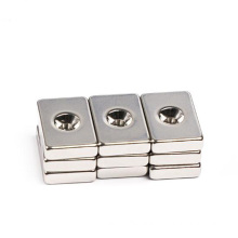 Professional high quality neodymium magnet n52 block with hole